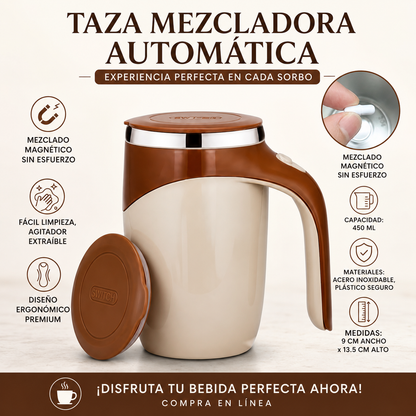 Taza Mezcladora Magnética — Mezcla Perfecta en 1 Toque