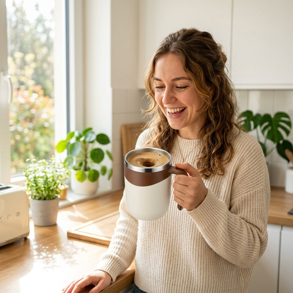 Taza Mezcladora Magnética — Mezcla Perfecta en 1 Toque