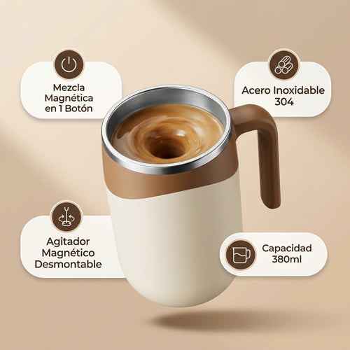 Taza Mezcladora Magnética — Mezcla Perfecta en 1 Toque