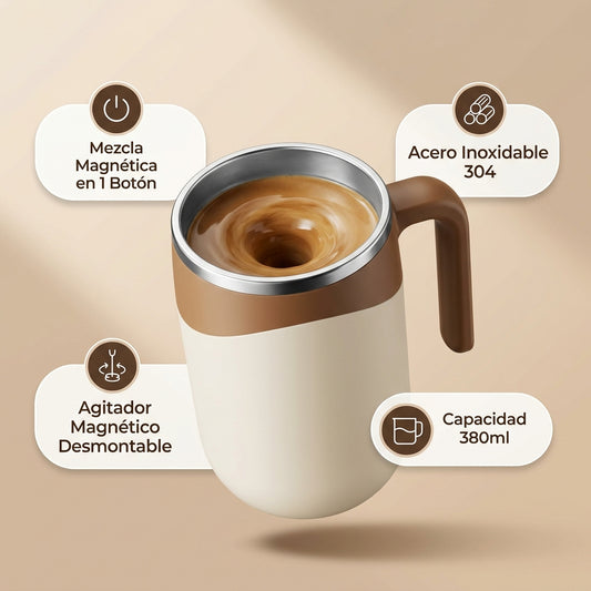 Taza Mezcladora Magnética — Mezcla Perfecta en 1 Toque