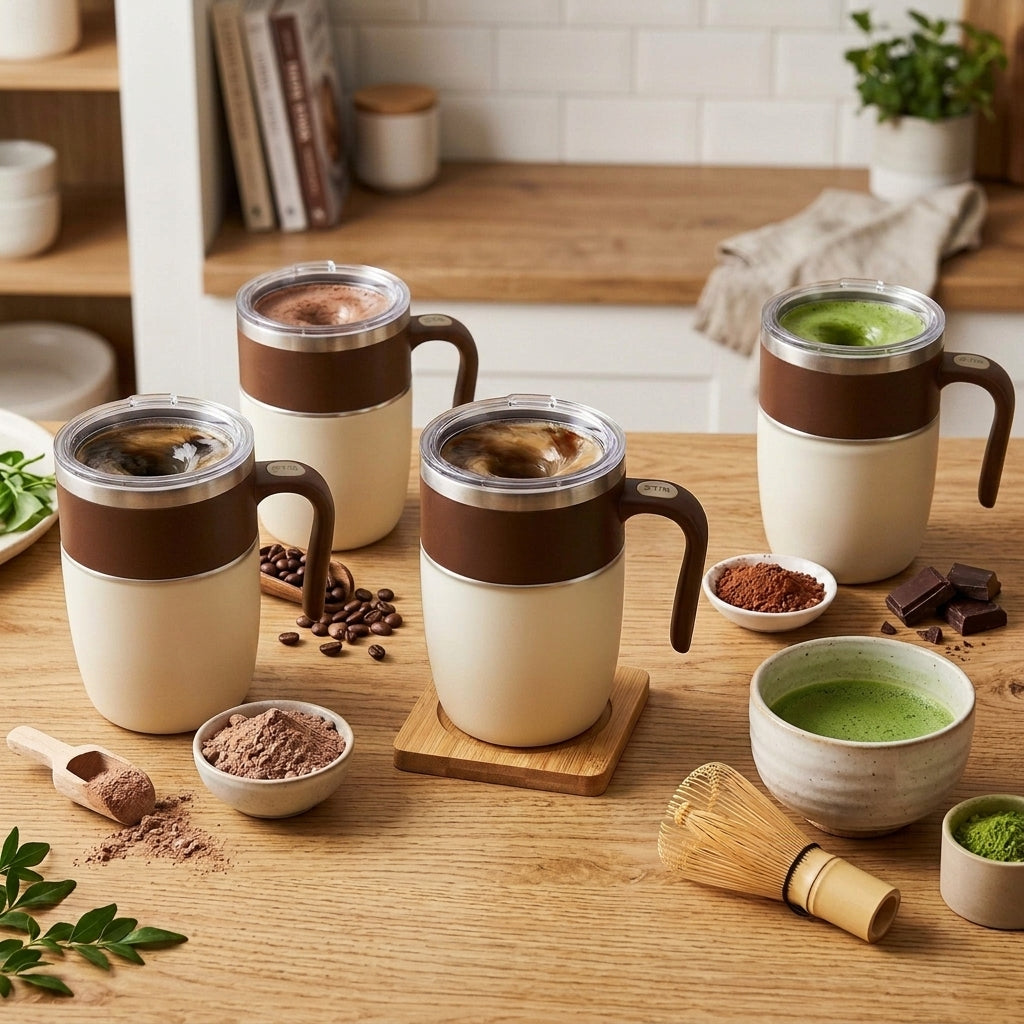 Taza Mezcladora Magnética — Mezcla Perfecta en 1 Toque